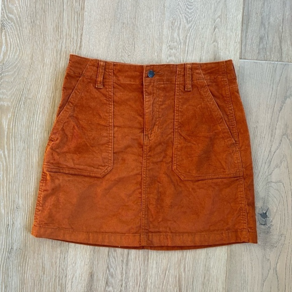Old Navy Rust Orange Corduroy Mini Skirt